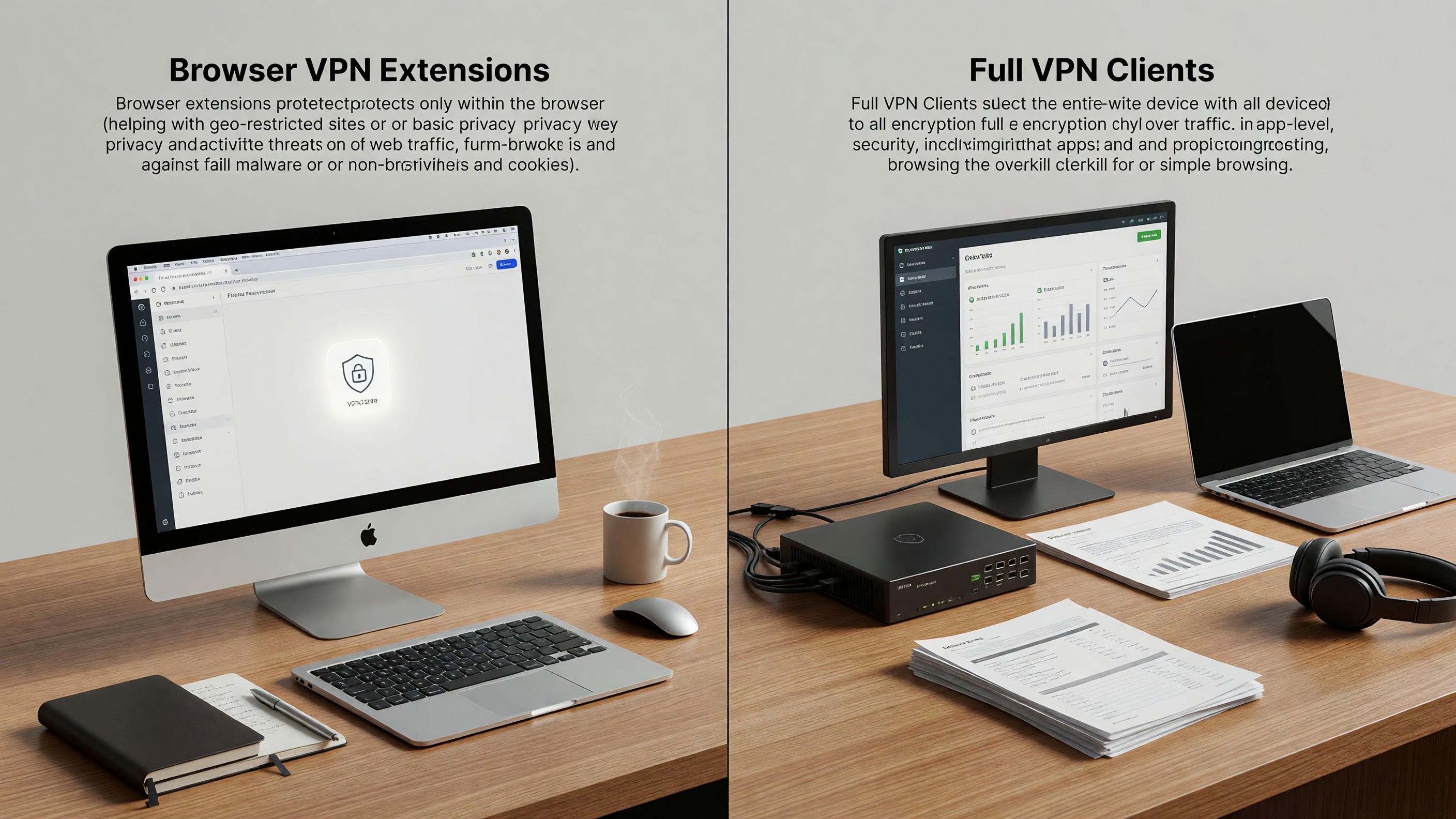 Browser VPN Extensions vs Full VPN Clients: What's the Actual Difference?